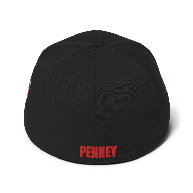Baseball hat PENNEY front, Q PATRIOT over WWG1WGA on right side, PENNEY on back, small middle, American flag on left side; this hat is black , it is available multicam camo, GREY, whiteblue, , tan , charcoal, tricolor camouflage, blue - Michael J. Penney Store