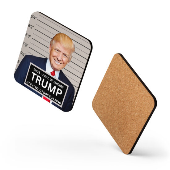 Trump Mugshot Cork-back coaster