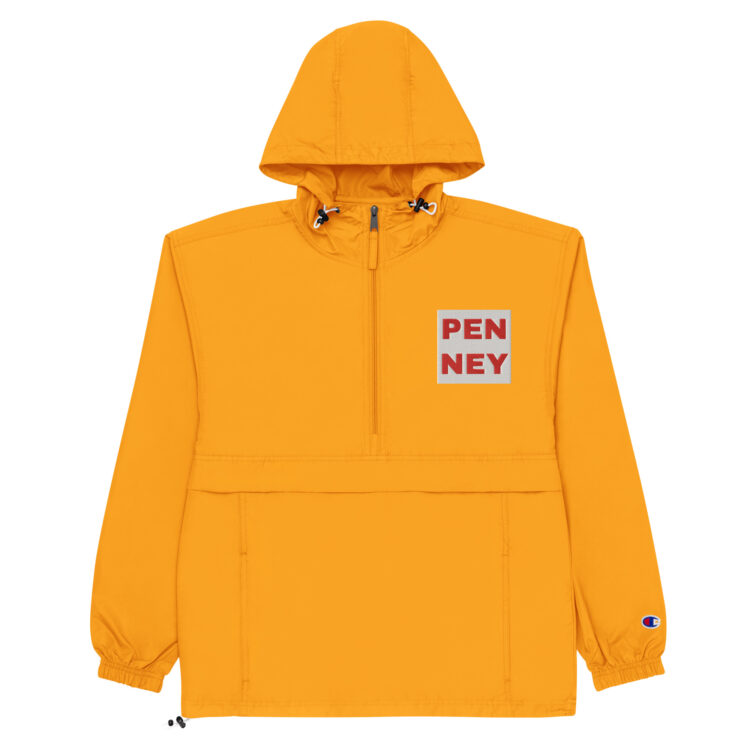 PEN NEY embroidered champion packable jacket - Michael J. Penney Store orange front