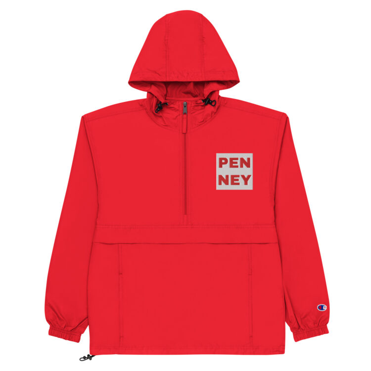 PEN NEY embroidered champion packable jacket - Michael J. Penney Store red front