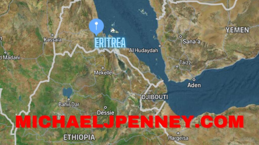 Map showing Eritrea on the coast of the Red Sea - Michael J. Penney episode image tile
