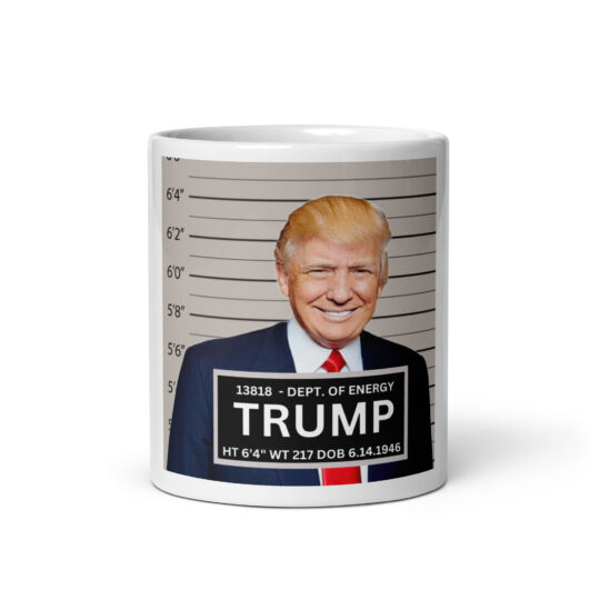 Trump Mugshot Mug all white on Michael J. Penney store