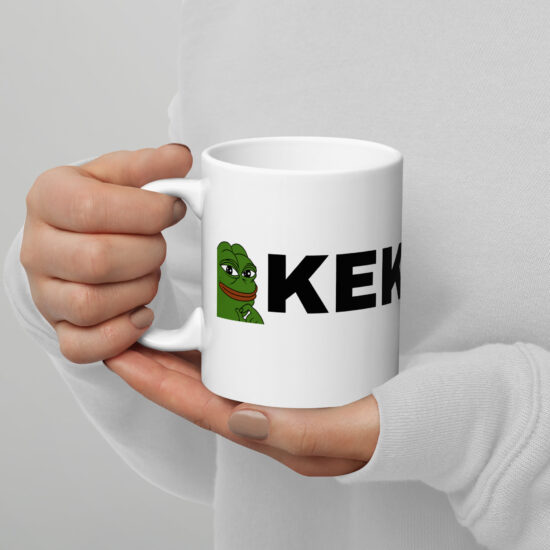 PEPE KEK White glossy mug