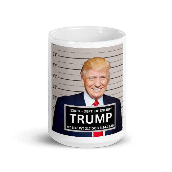 white glossy coffe mug Trump Mugshot Mugs Michael J. Penney Store