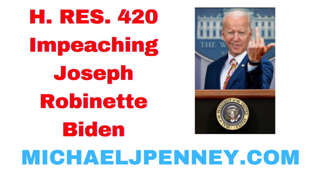 impeaching Biden - Biden middle finger - Michael J. Penney
