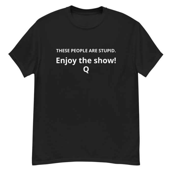 black t-shirt saying, YOU ARE WATCHING A MOVIE" - Michael J. Penney