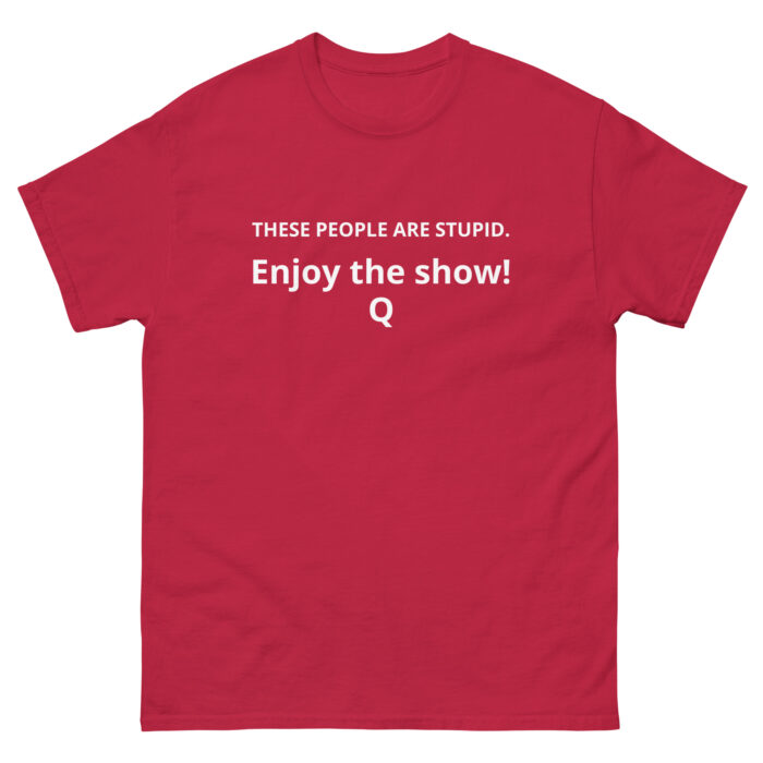 red t-shirt saying, YOU ARE WATCHING A MOVIE" - Michael J. Penney