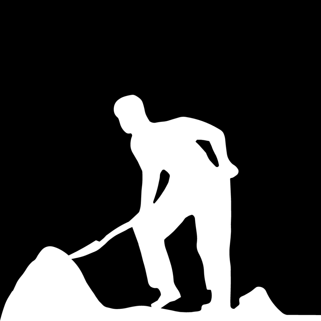 Truth Trench Digging Man logo