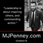 Michael J. Penney, Leadership-is-about-inspiring-others-and-commanding-action.MJPenney-grey-suit-city-scape-stern-face