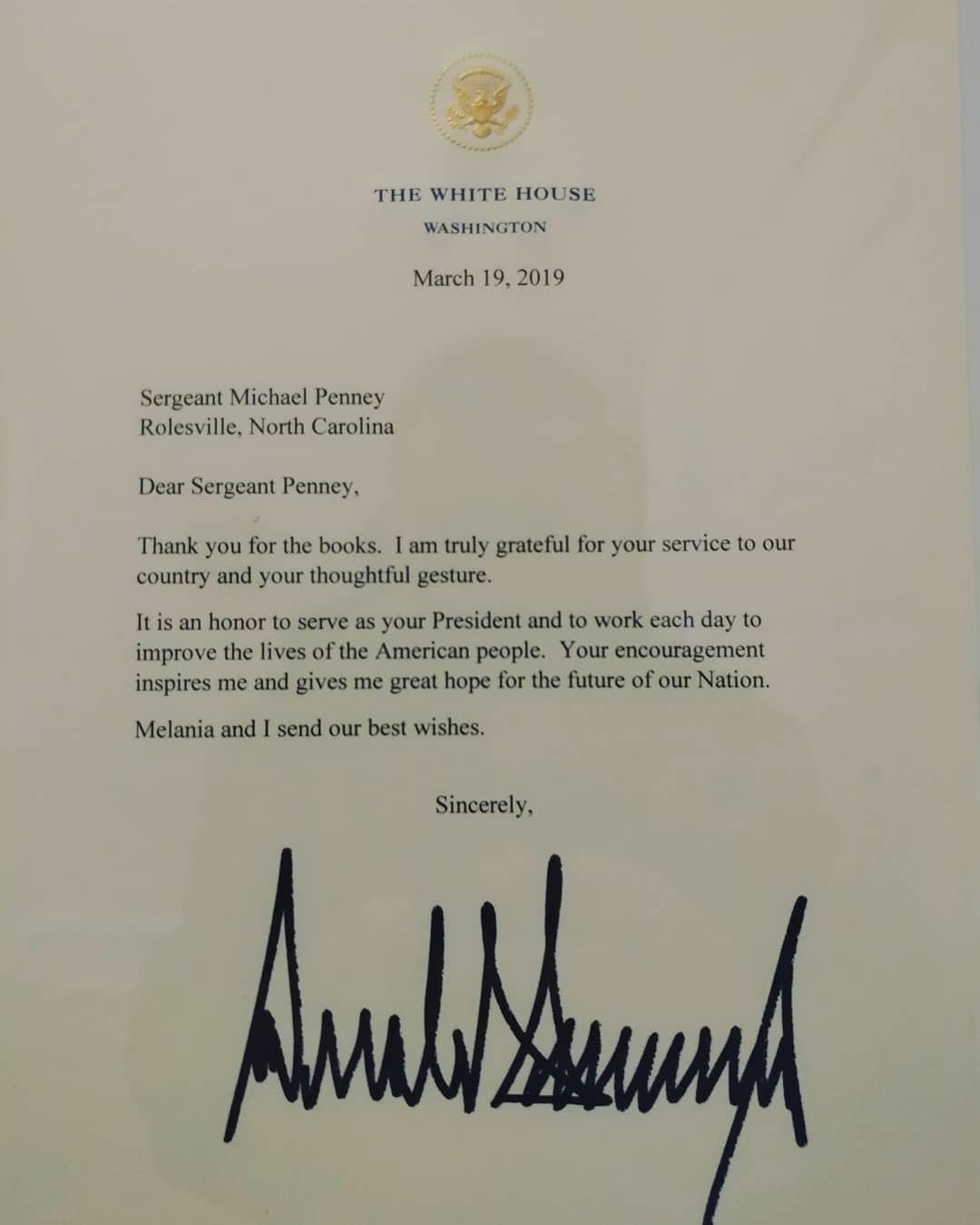 A letter to Michael J. Penney